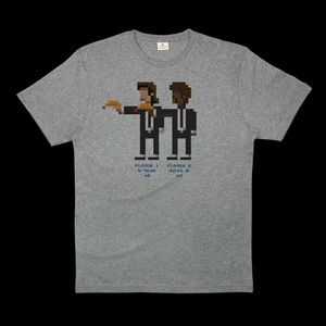 Typographia Pulp Fiction Pixelated Shirt Size M